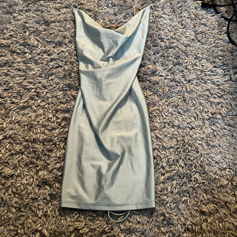 Lovely Day sage green backless bodycon dress size small